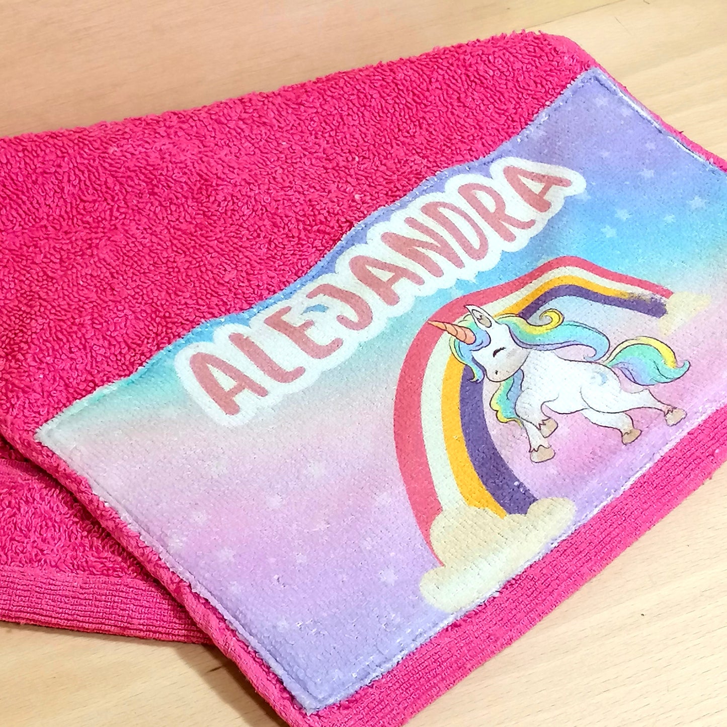 TOALLA de mano unicornio