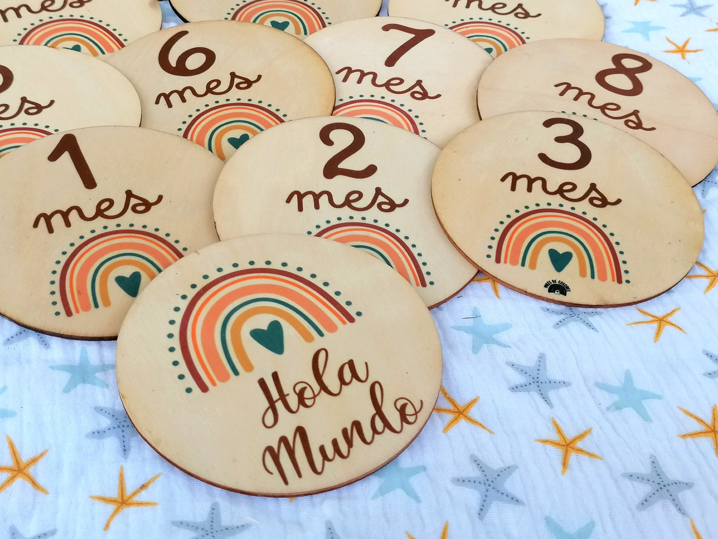 Placas Cumplemes Arcoiris