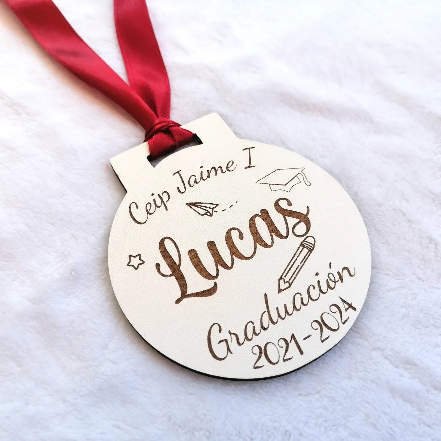 MEDALLA graduación BLANCO